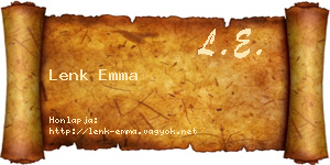 Lenk Emma névjegykártya